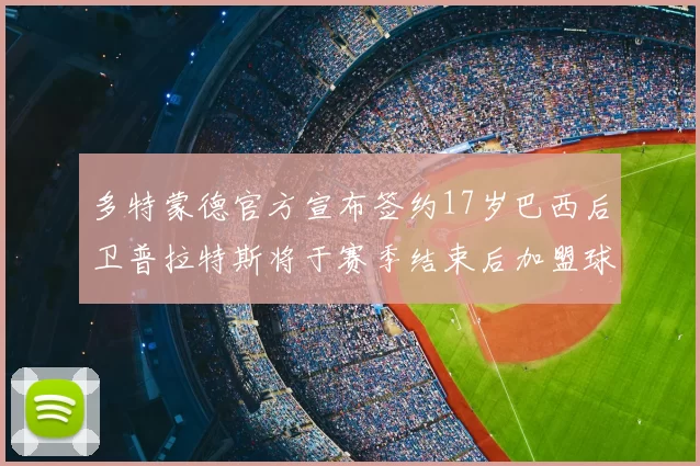 多特蒙德官方宣布签约17岁巴西后卫普拉特斯将于赛季结束后加盟球队