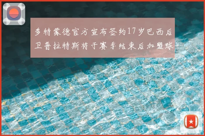 多特蒙德官方宣布签约17岁巴西后卫普拉特斯将于赛季结束后加盟球队